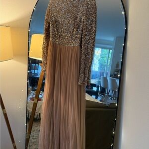 Sequin and Tulle Evening Gown